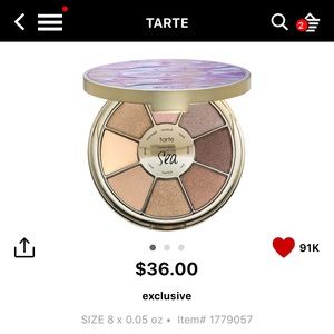 Tarte Rainforest of the sea eyeshadow palette