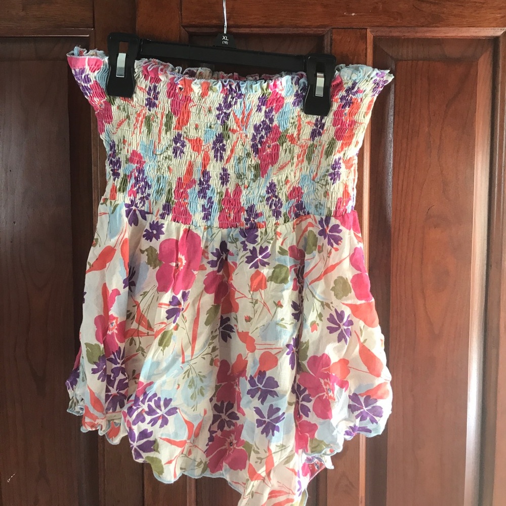 Floral tube top