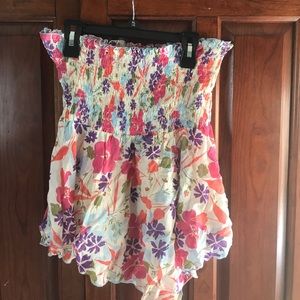 Floral tube top