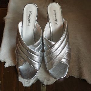 Jeffrey Campbell Kenobi Silver sandal