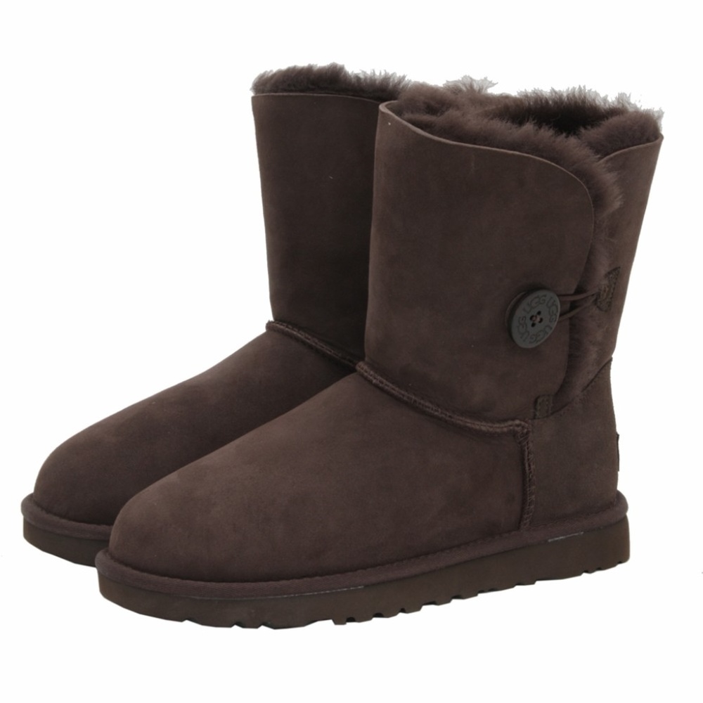 UGG Boots Bailey Buttons Short-Chocolate - Picture 1 of 1