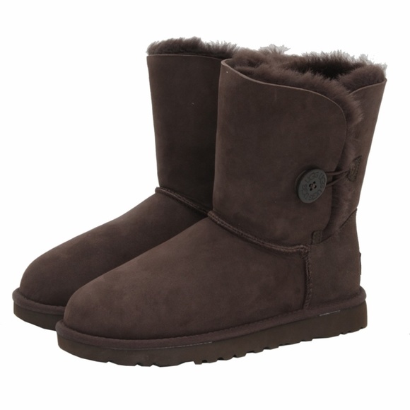 UGG Shoes - UGG Boots Bailey Buttons Short-Chocolate