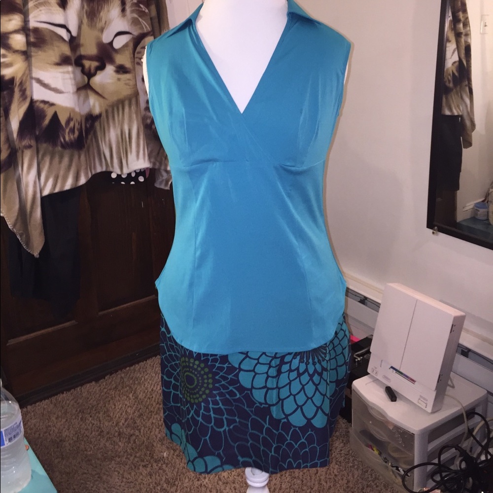 🆑FINAL PRICE‼️ Express blue skirt outfit
