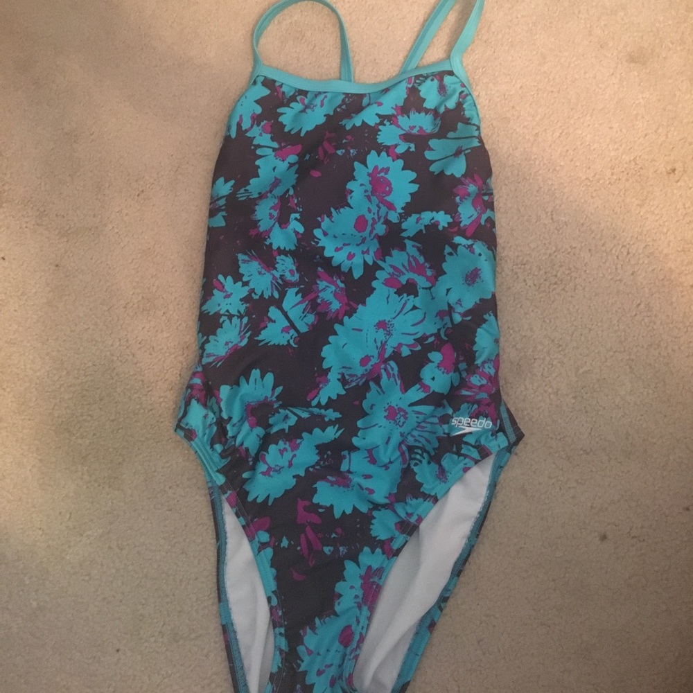 NEVER WORN Floral speedo bathing suit