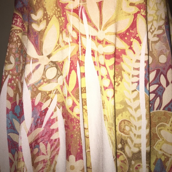 Multicolored yellow babydoll tank top - Picture 3 of 3