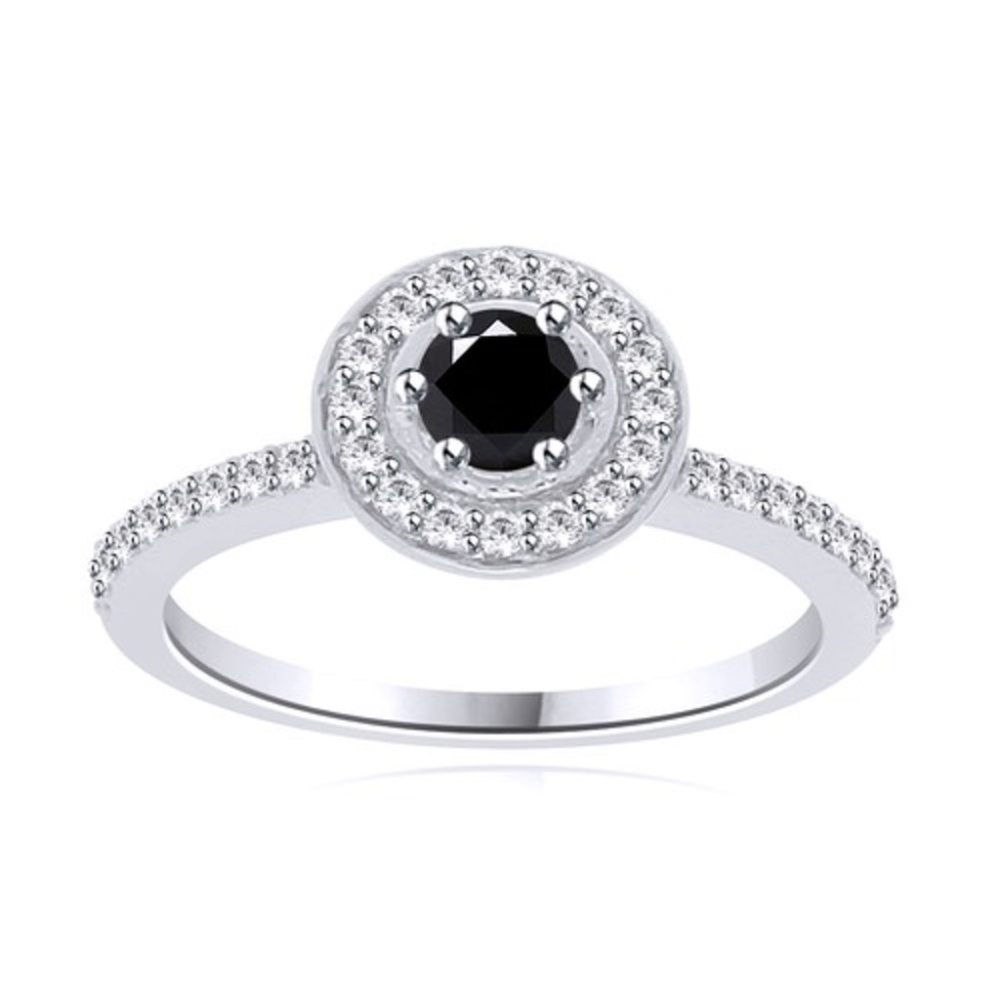 NEW Ring round moissanite 14k sterling silver