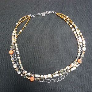 Silpada 3 strand necklace with Coral