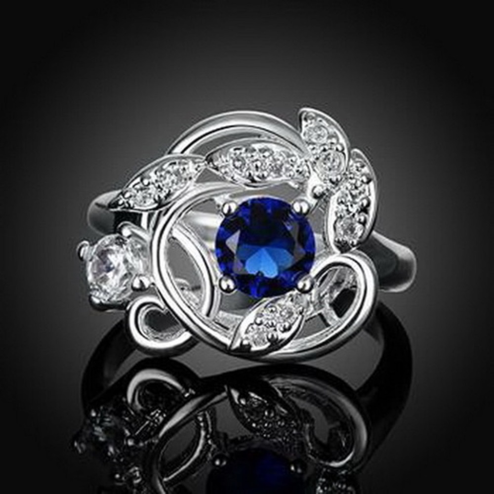 NEW Ring silver plated CZ elegant