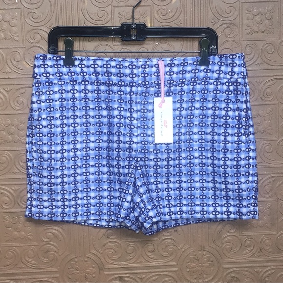 Vineyard Vines Pants - Vineyard Vines Breaker Blue Eyelet Shorts NWT Sz10