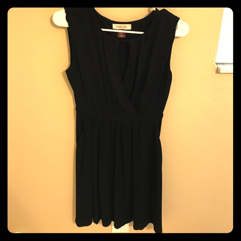 Black Marina Luna dress with pockets size small