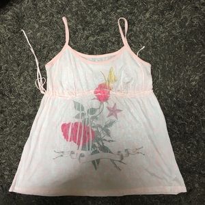 Pink tank top with design on it- old navy