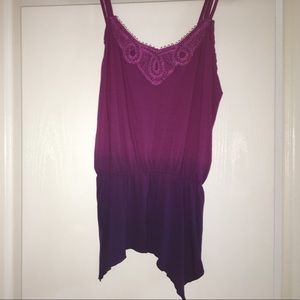 Magenta purple flowy tank