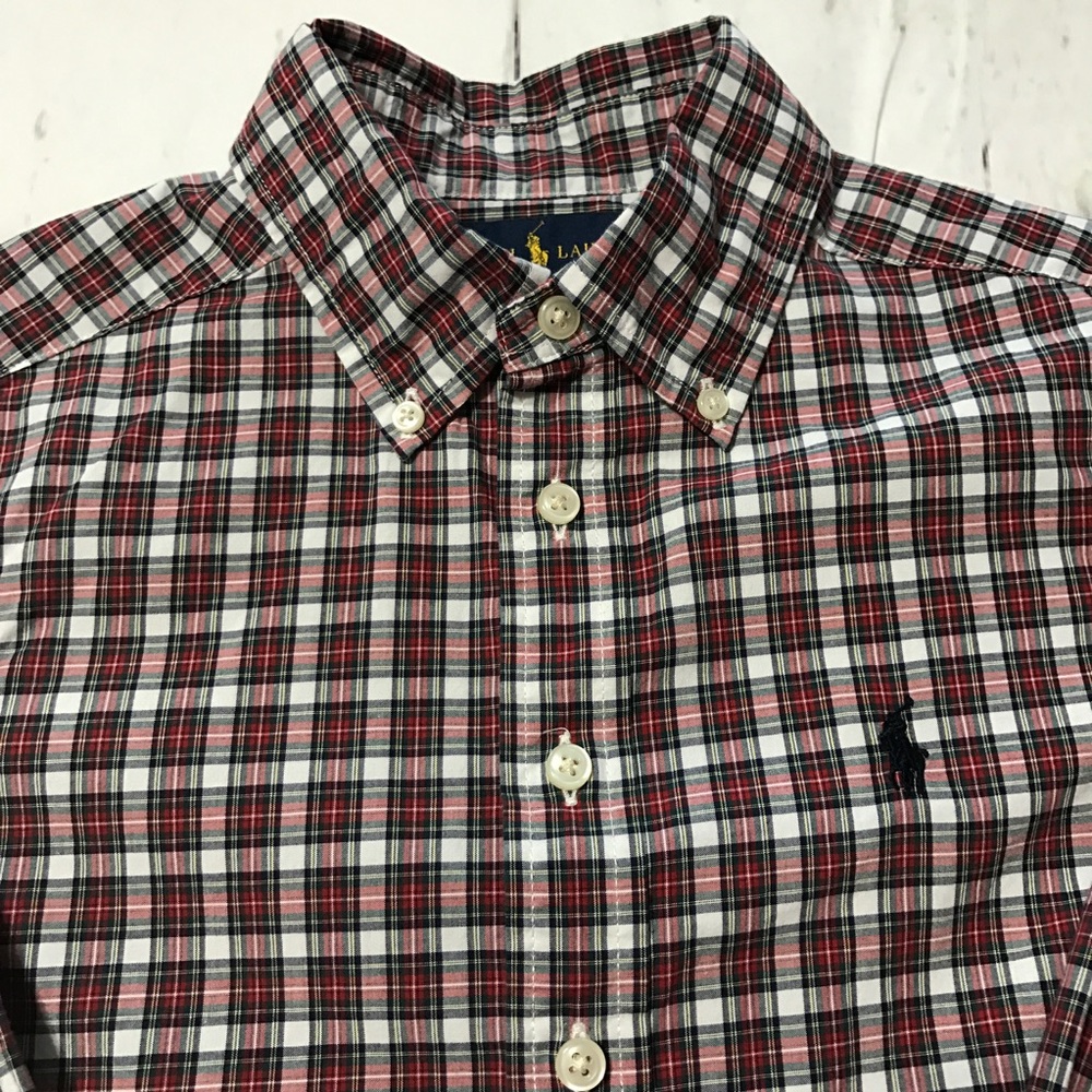 Ralph Lauren Red/Multicolored Checker Button Shirt