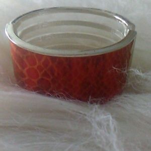 Leather snakeskin bracelet