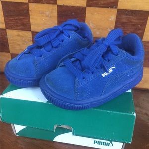 Baby/infant Suede Royal Blue Puma shoes