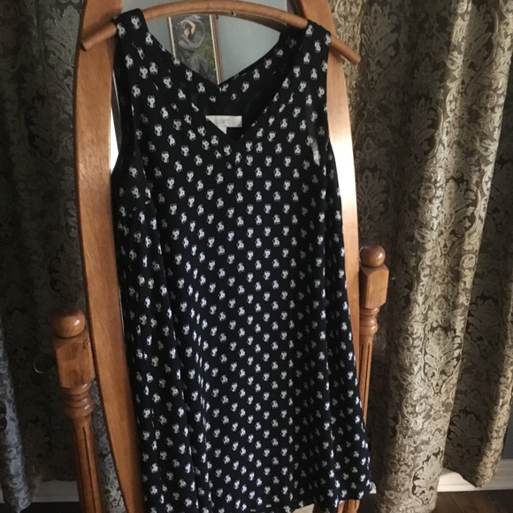 LOFT berry swing dress - Picture 2 of 5