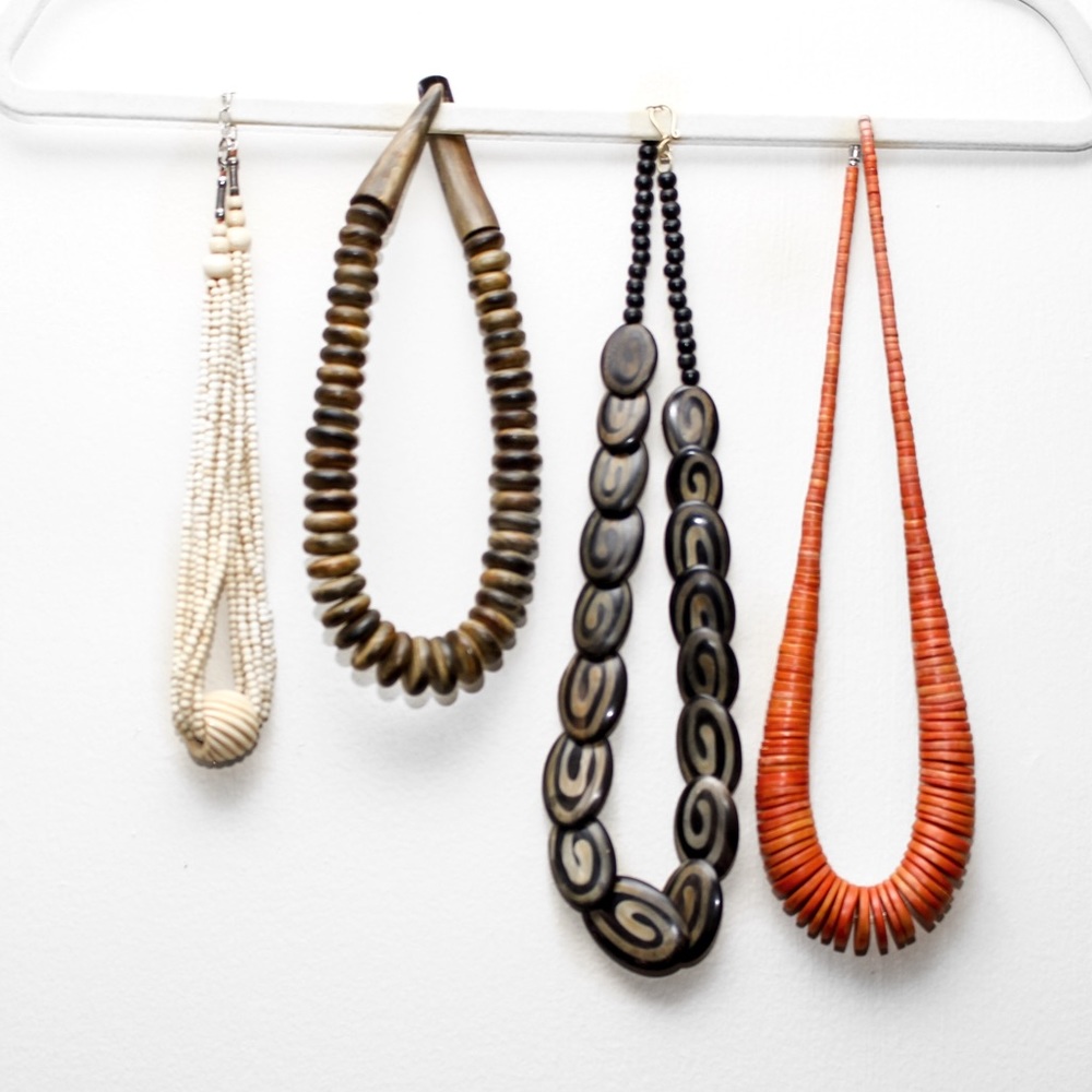 Lot of 4 Mixed African Theme Fashion Necklaces