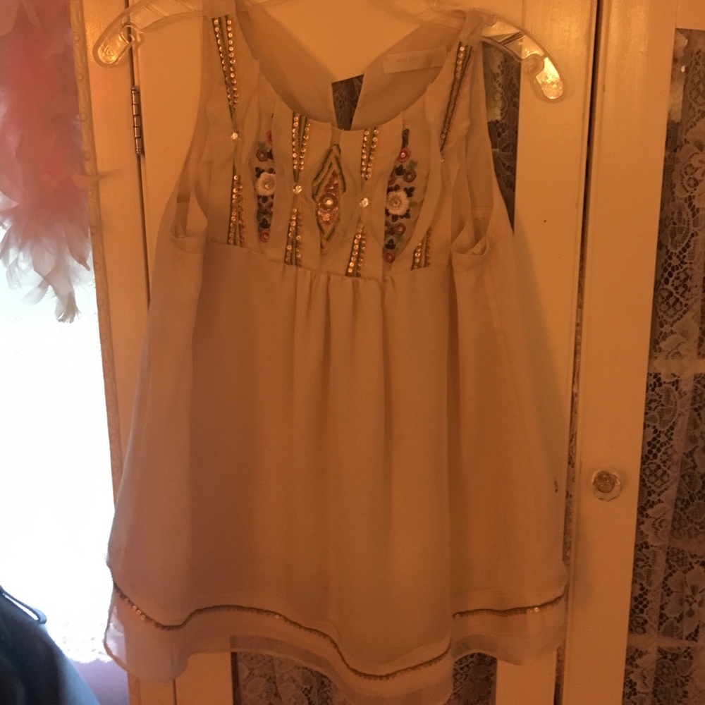 Sequin embellished Flowy Tank