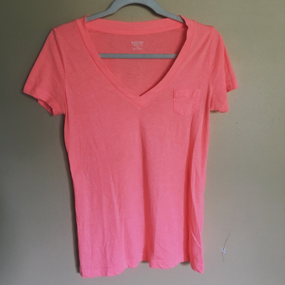 Target Mossimo Pink V-Neck T-Shirt