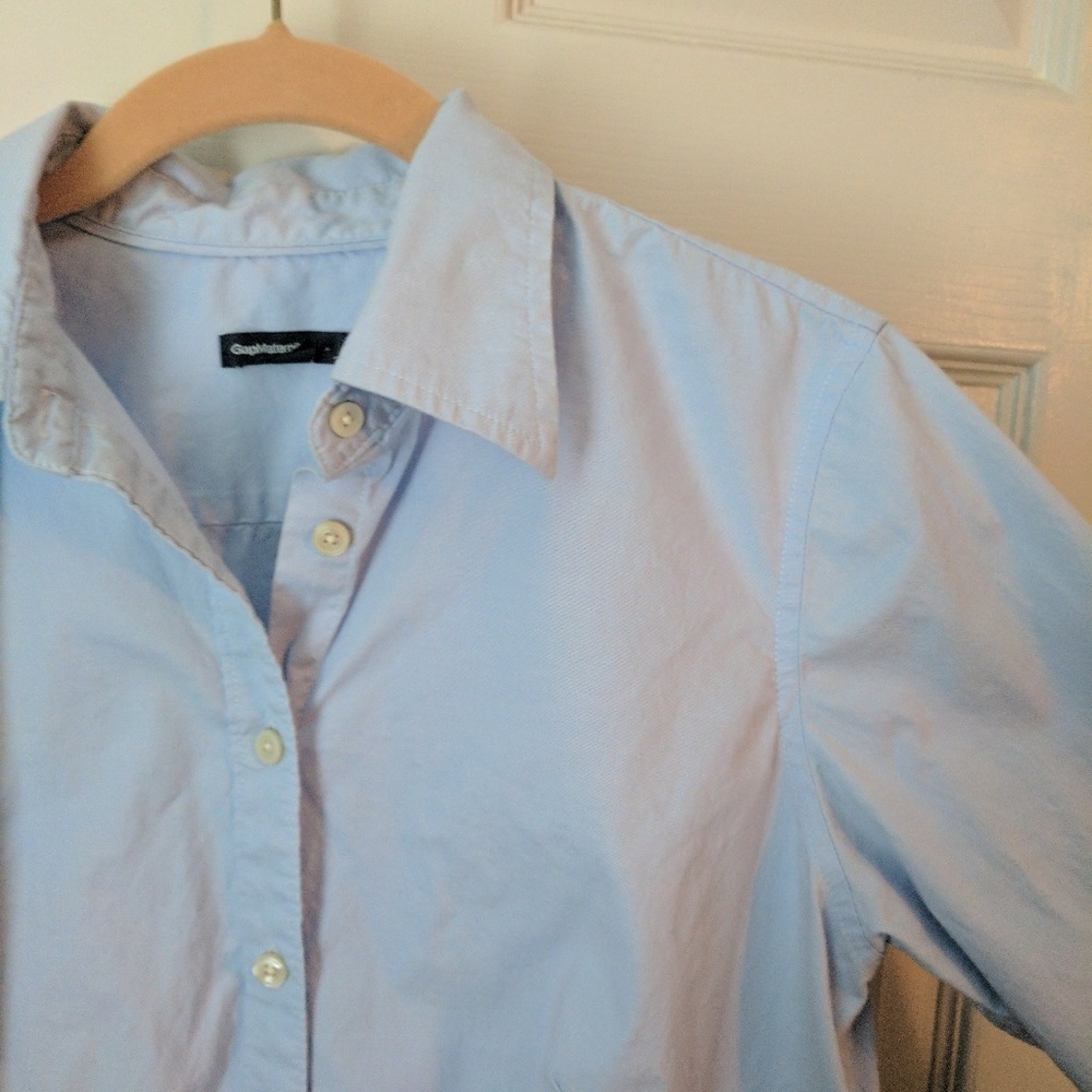 GAP Blue Maternity Button Up Size M