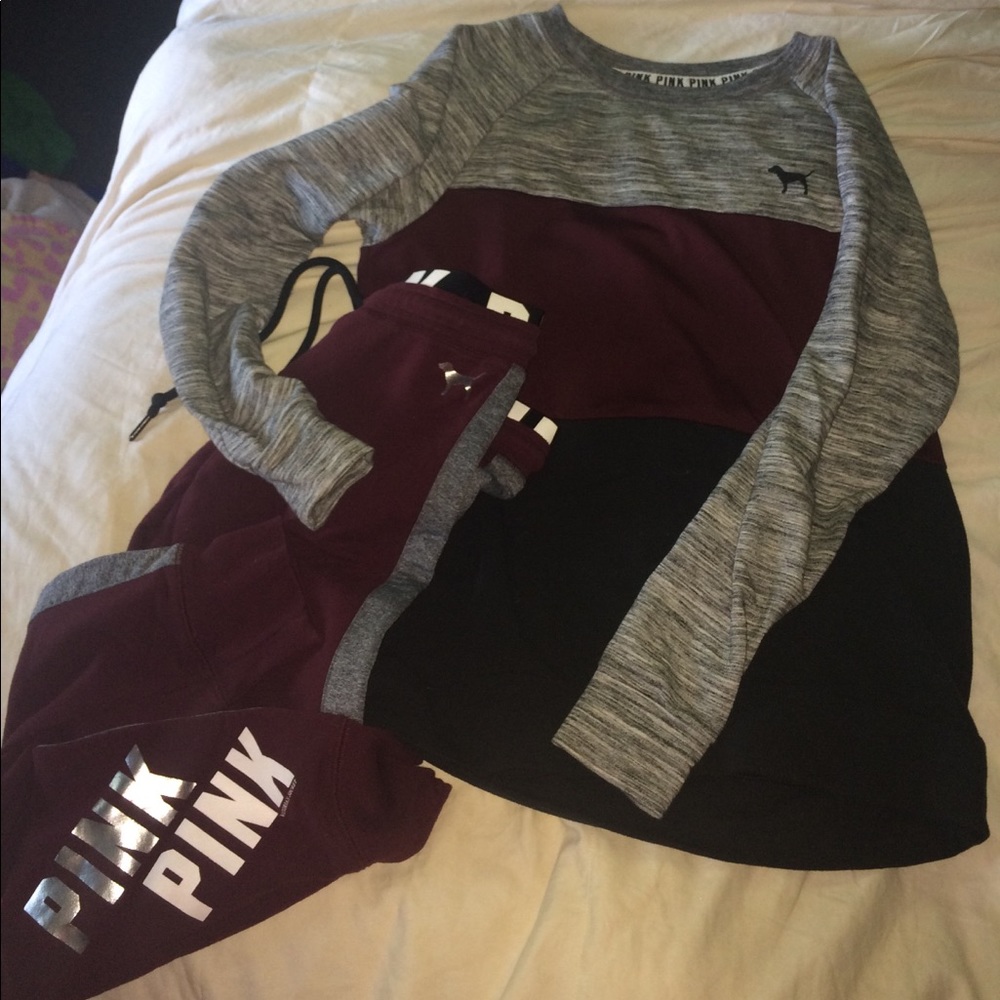 Vs pink maroon, grey, black SET