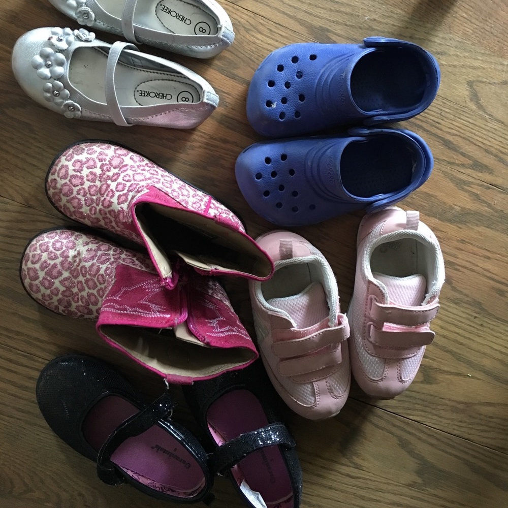 girls toddler shoe size 8 lot