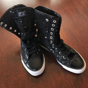 Sequins high top sneakers