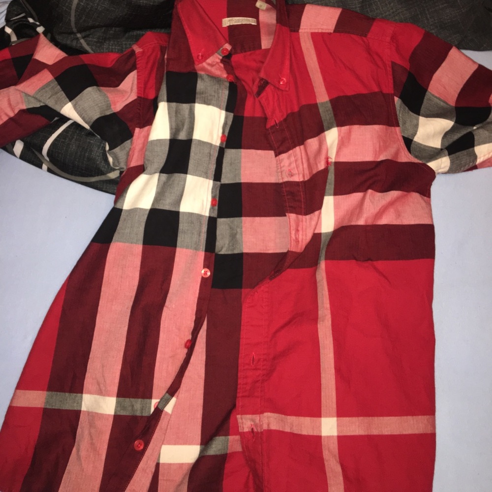 Burberry Brit Button Down 100 Authentic Red