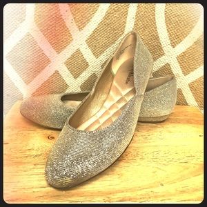 Silver Sparkly Flats