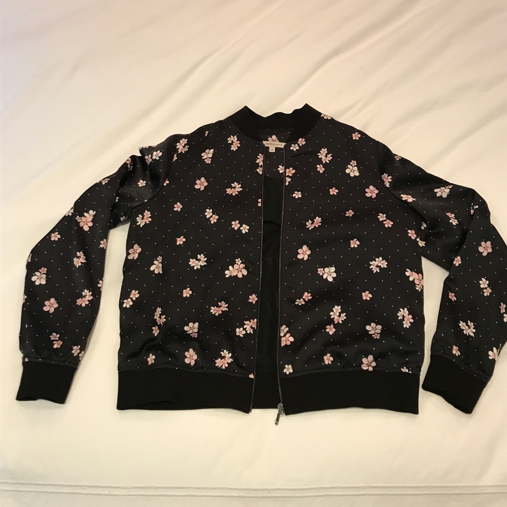 Satin Printed Bomber Jacket