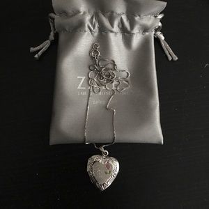 White gold locket