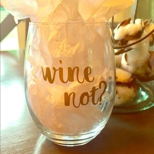 Graphic Wine Glass - Wine Not
