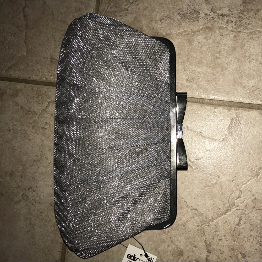 Silver Sparkly Clutch NWT