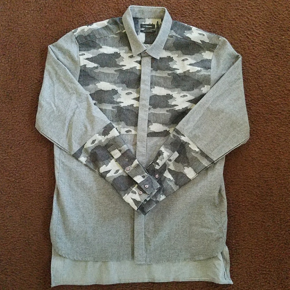 FLASH FRIDAY SALE! CAMO MEN'S BUTTON UP SHIRT