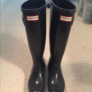 Black HUNTER boots - size 7