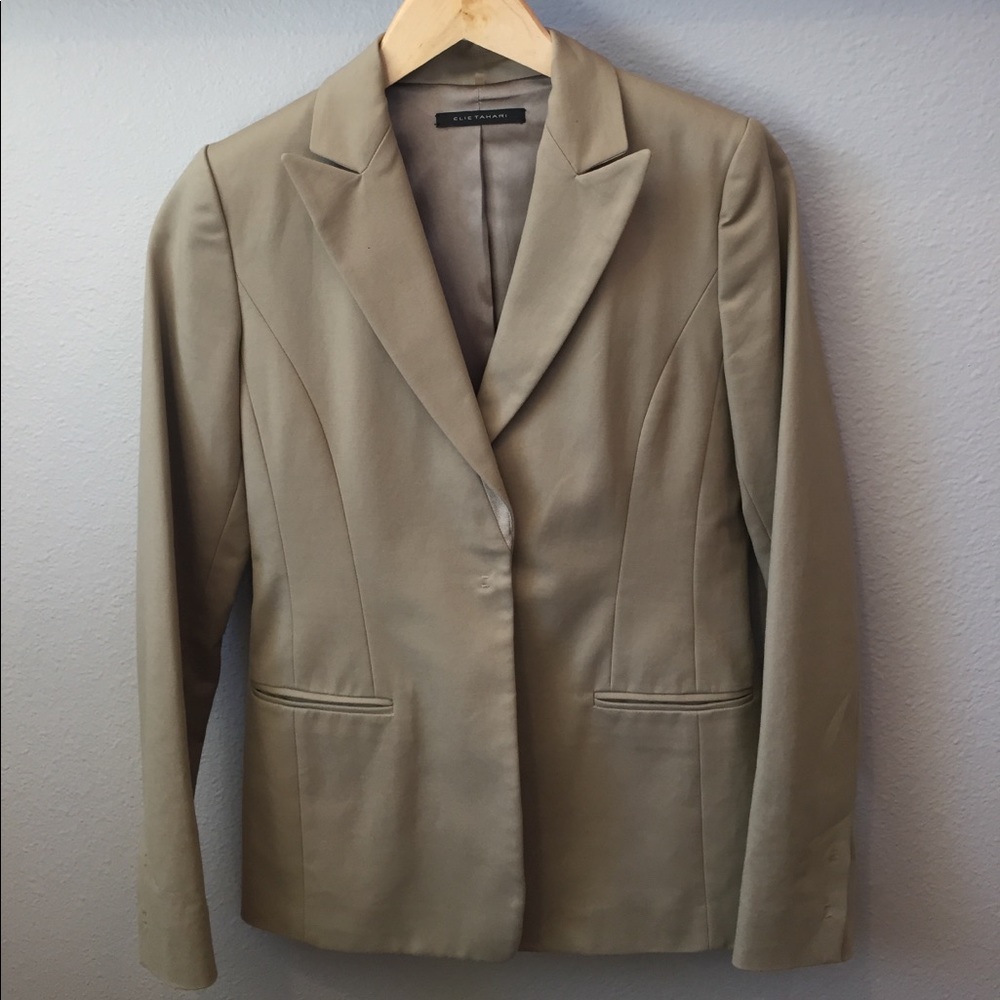 Khaki Ellie Tahari Blazer