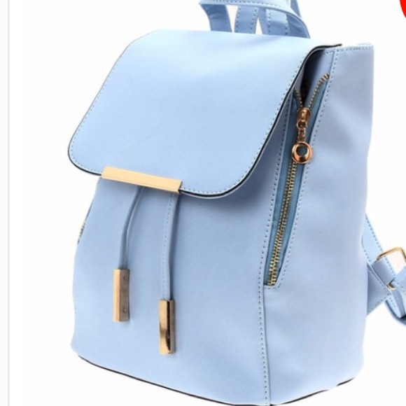 HP 9/8 LAST ONE blue Vegan Leather Mini backpack - Picture 3 of 6