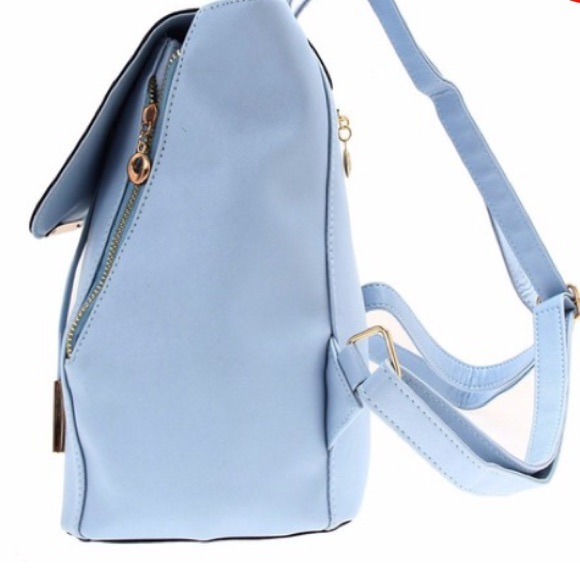 HP 9/8 LAST ONE blue Vegan Leather Mini backpack - Picture 5 of 6