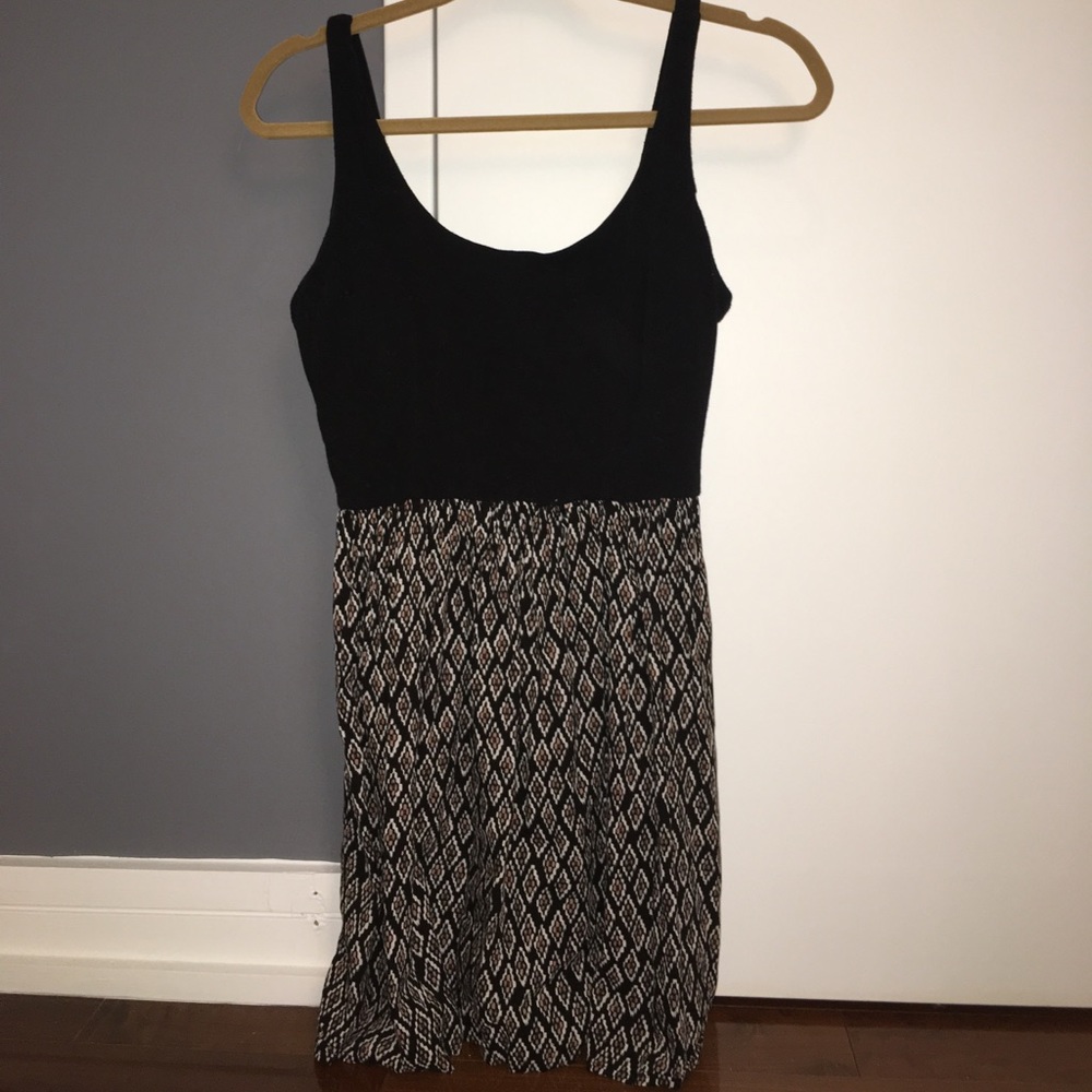 Tribal pattern/black top dress
