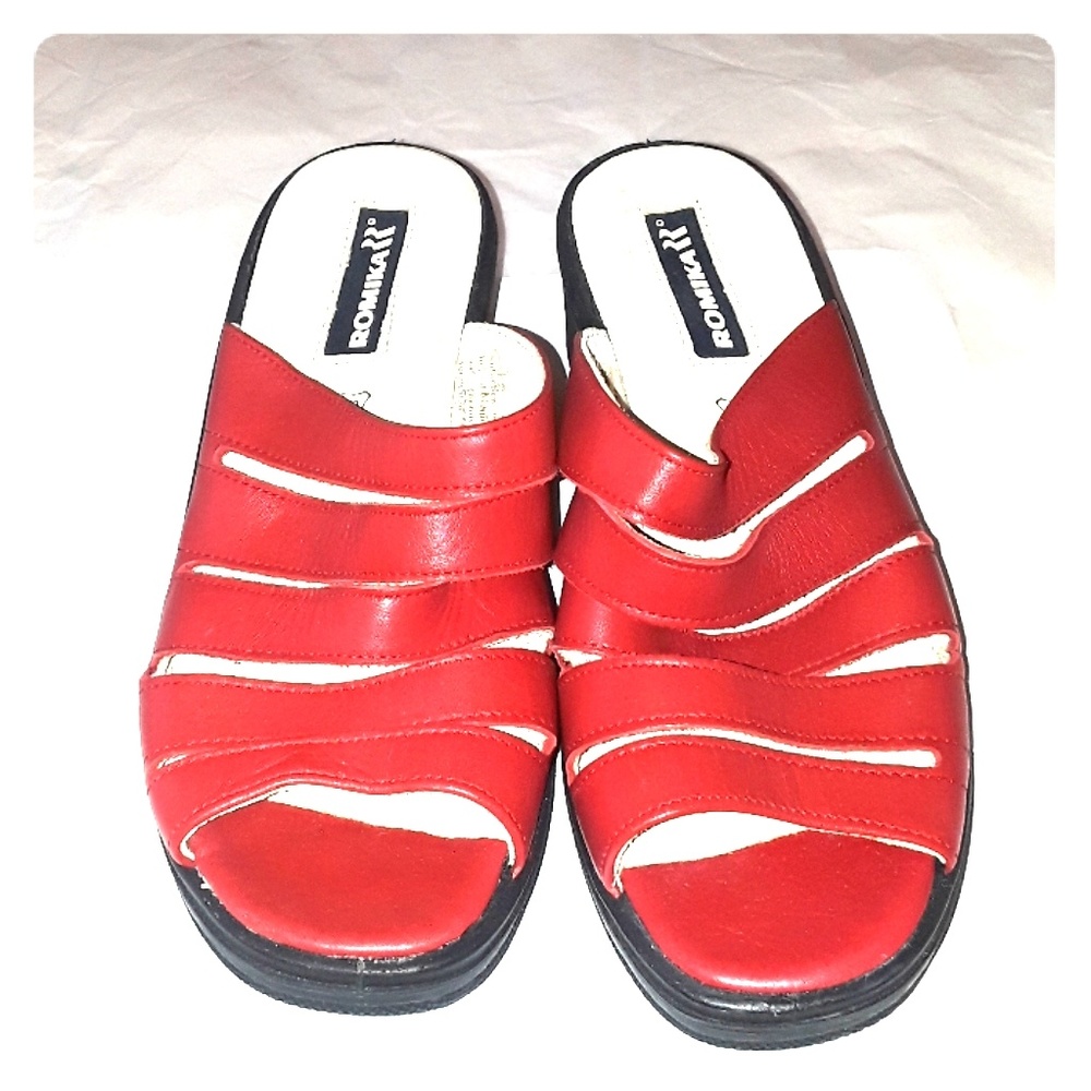 Romika Red Shoes Size 8