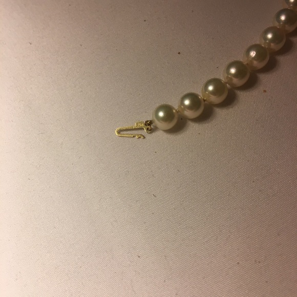LAST DAY 14K Gold REAL 9.5-10mm Pearl Necklace - Picture 4 of 6