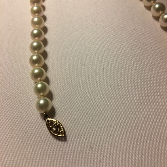 LAST DAY 14K Gold REAL 9.5-10mm Pearl Necklace - Picture 5 of 6