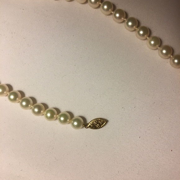 LAST DAY 14K Gold REAL 9.5-10mm Pearl Necklace - Picture 6 of 6