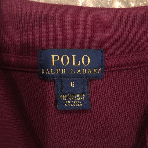 Youth size 6 Polo by Ralph Lauren polo shirt - Picture 2 of 2