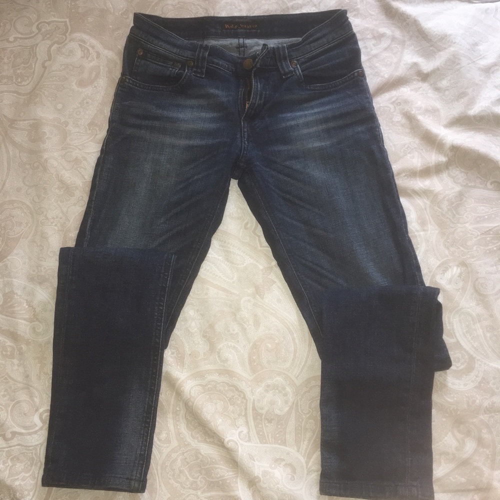 Beautiful dark wash pair of nudie jeans co.