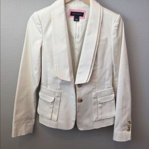 Ivory Pink Tartan Blazer