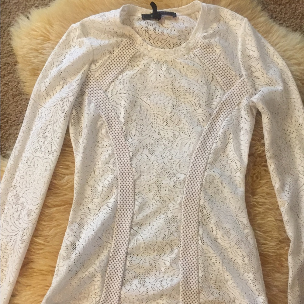 BCBGMAXAZRIA white lace top
