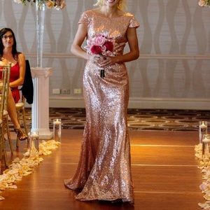 Rose Gold Sequin Dress