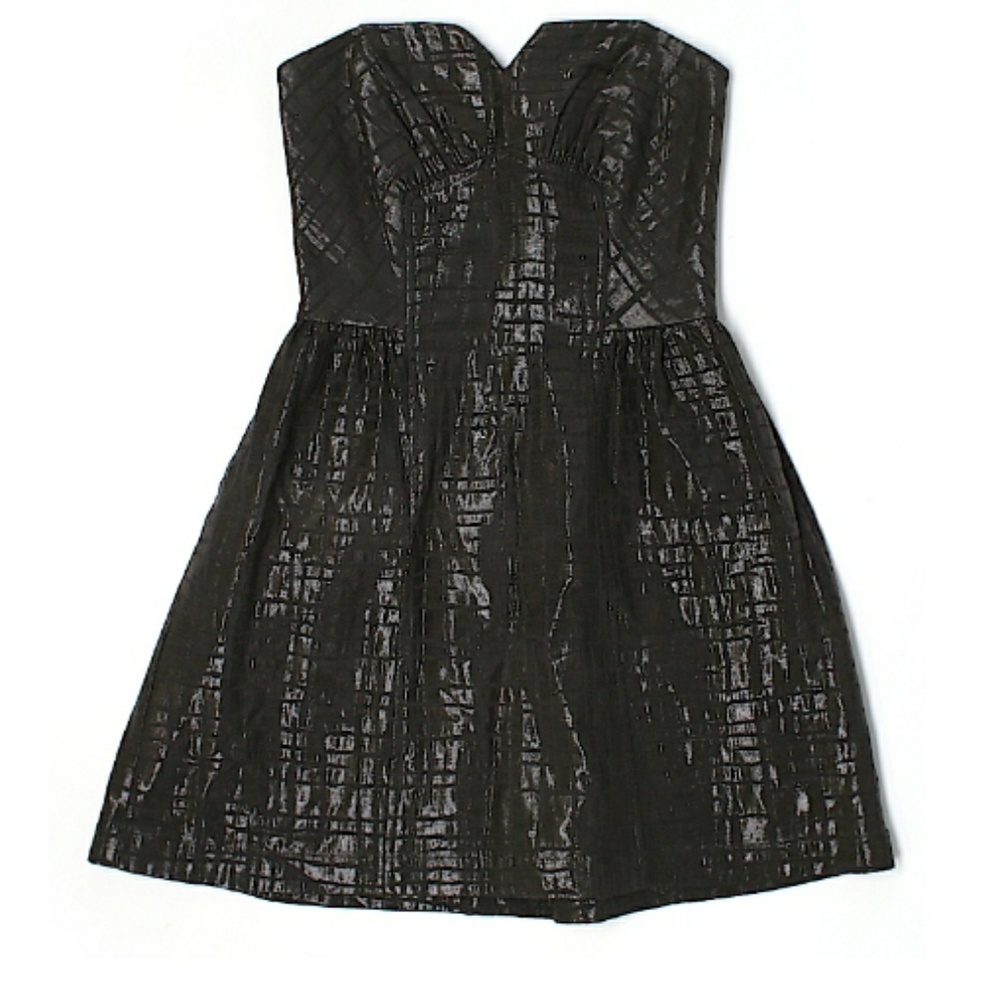 Black Metallic Party Dress