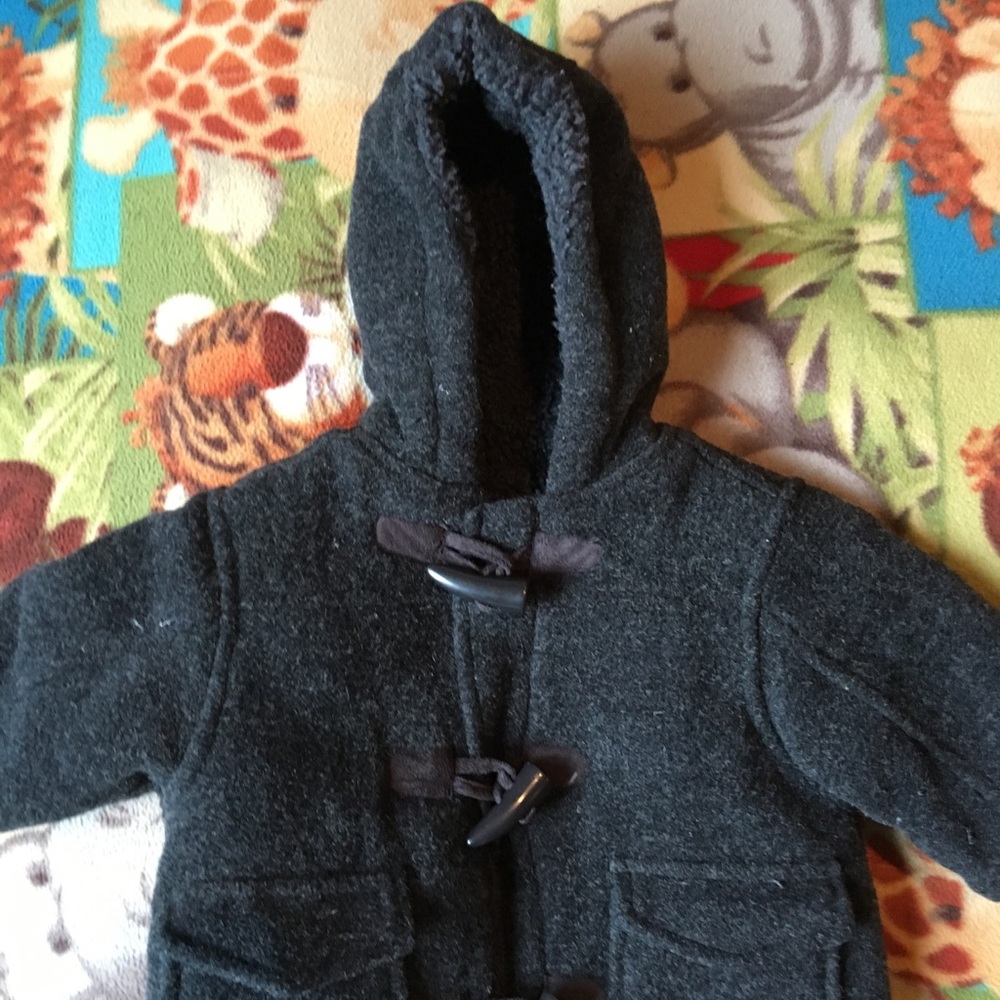 Very warm black winter coat for baby